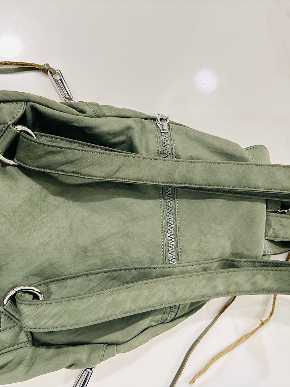 Rebecca Minkoff Julian Nylon Backpack in Olive - Picture 9 of 14